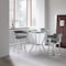 Armen Living Naomi and Lorin 3-Piece Counter Height Dining Set in Brushed Stainless Steel and Gray Faux Leather SETNMLRGRBS3 - alternate 7